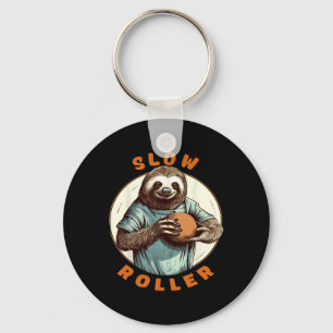 Funny Novelty Men Womens Ten Pin Slow Roller Bowle Key Ring