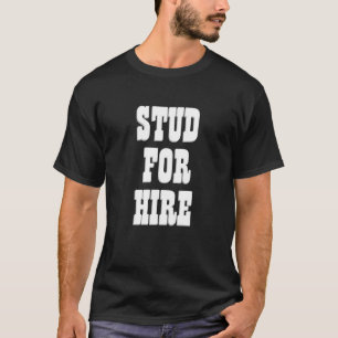 Funny Novelty Mens Fashion Vacation STUD FOR HIRE T-Shirt