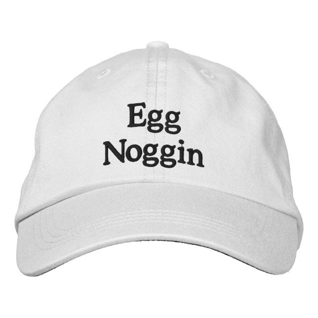 Funny Novelty Mens Sports EGG NOGGIN   Embroidered Hat (Front)