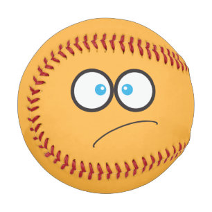 Funny Novelty Scared Face Baseball