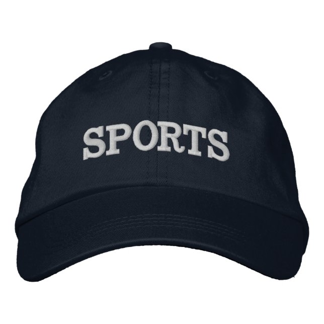 Funny Novelty SPORTS Baseball Embroidered Hat (Front)