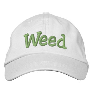 Funny Novelty Sports Baseball Golf WEED Embroidered Hat