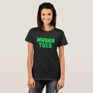 Funny novelty tee MUSKY TOES vintage style shirt