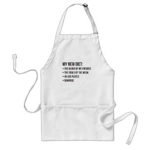 Funny Novelty Workout Humour - My New Diet - Gym Standard Apron