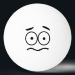 Funny Novelty Worried Face Emoji Ping Pong Ball<br><div class="desc">Funny worried face ping pong ball.</div>