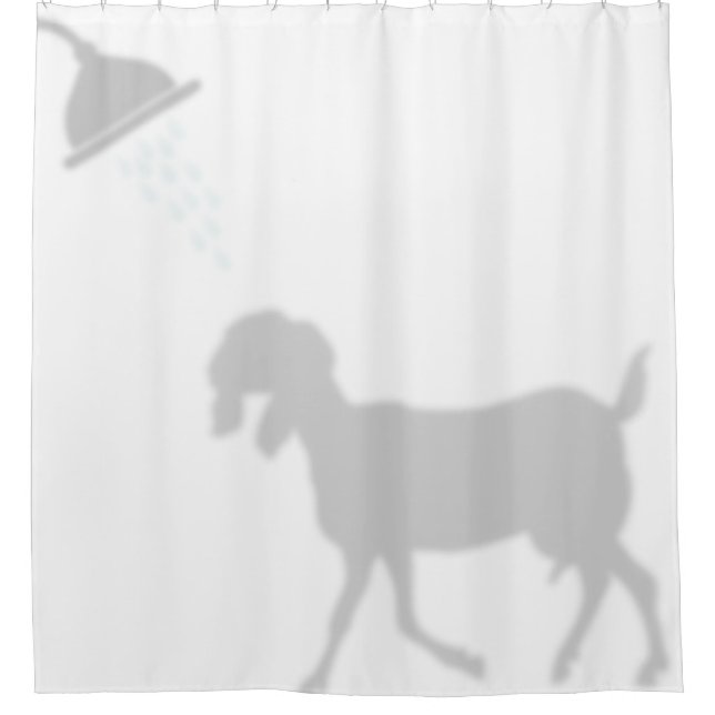 Funny Nubian Goat Shadow Silhouette Shadow Buddies Shower Curtain (Front)