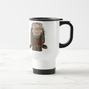 Funny Nubian Goat With Monocle Travel Mug