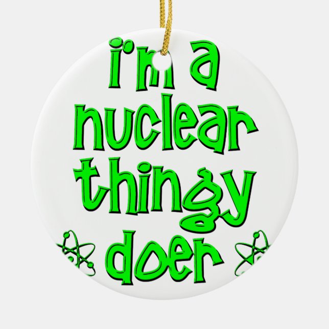 funny nuclear ceramic tree decoration (Front)