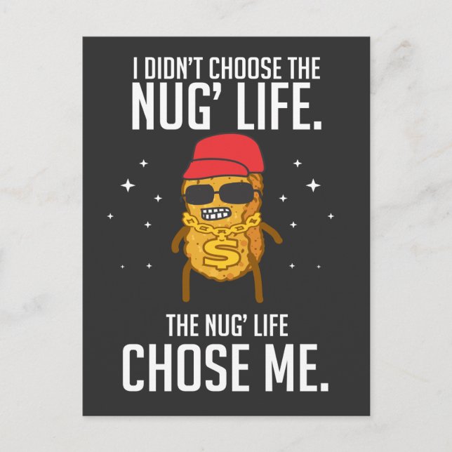 Funny Nug Life Design Chicken Nugget Postcard (Front)