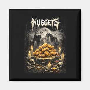 Funny Nuggets Rock Music Style Chicken Nugget Love Magnet