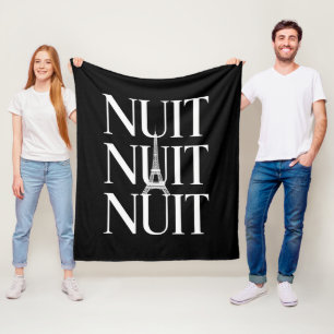 Funny Nuit Nuit Fleece Blanket