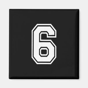 Funny Number 6 67 Meme Costume Matching Group Hall Magnet