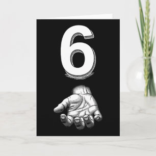 Funny Number 6 Matching 67 Meme Costume Card