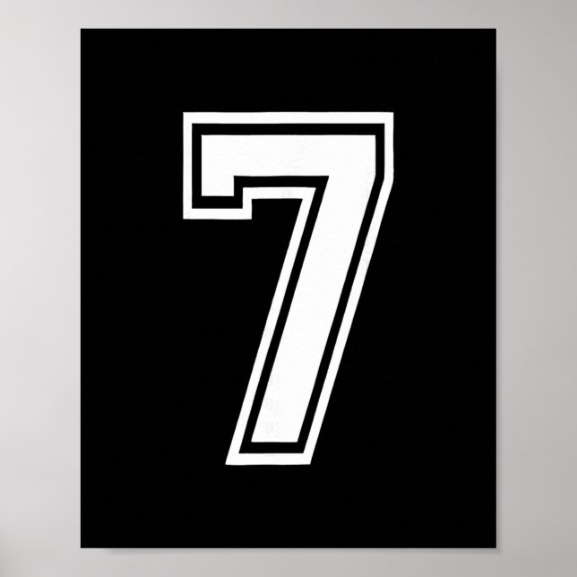 Funny Number 7 67 Meme Costume Matching Group Hall Poster (Front)
