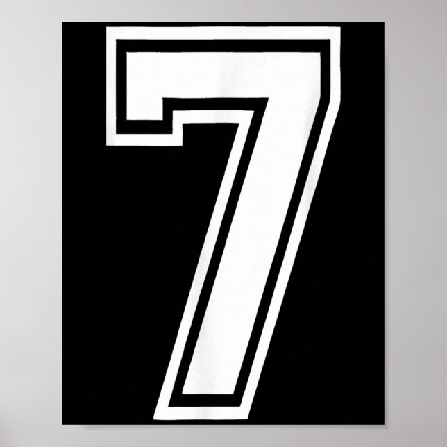 Funny Number 7 67 Meme Costume Matching Group Hall Poster (Front)