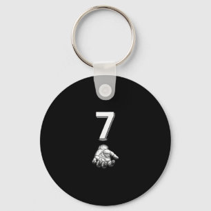 Funny Number 7 Matching 67 Meme Costume Key Ring