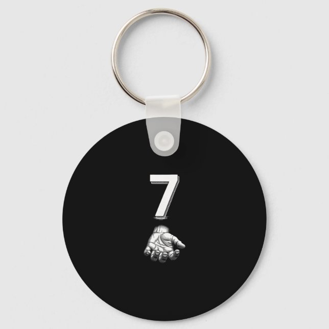 Funny Number 7 Matching 67 Meme Costume  Key Ring (Front)