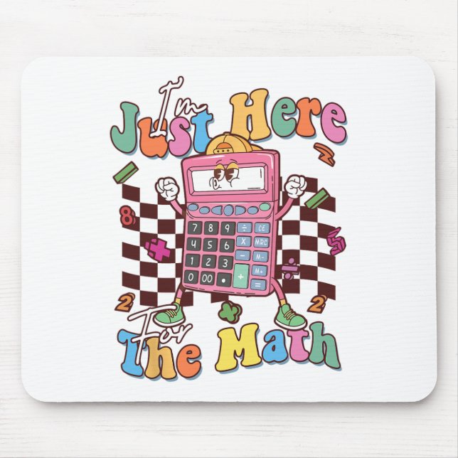 Funny Number Day Maths Day Calculator Teacher Stud Mouse Mat (Front)