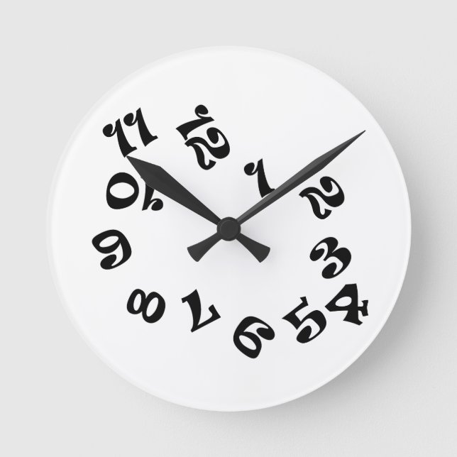 Funny Numbers Wall Clock (Front)