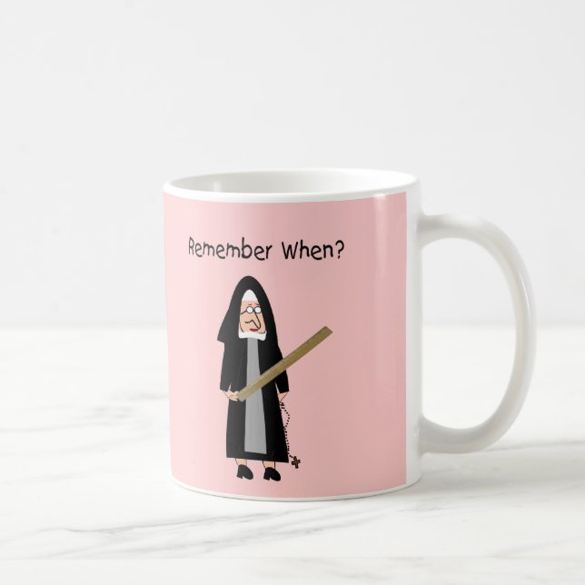 Funny Nun Cards :Nuns Carried Rulers" Coffee Mug (Right)