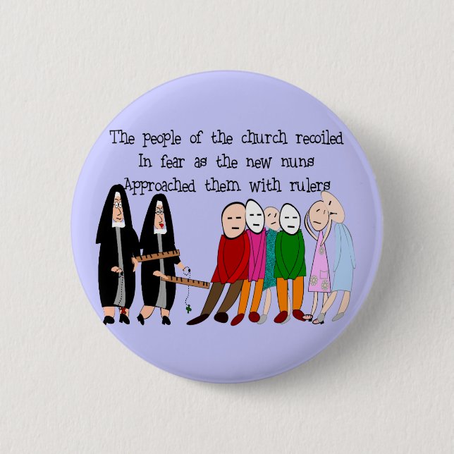 Funny Nuns Cards and Gifts 6 Cm Round Badge (Front)