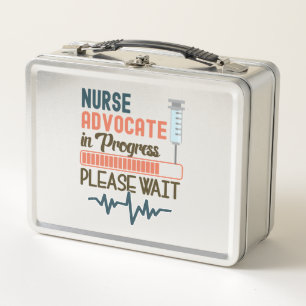 Funny Nurse Advocate Gift Nurse Advocate In Progr Metal Lunch Box