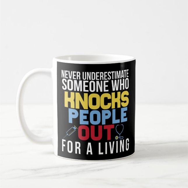 Funny Nurse Anaesthetist Graduation Coffee Mug (Left)