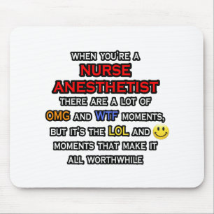 Funny Nurse Anaesthetist ... OMG WTF LOL Mouse Mat