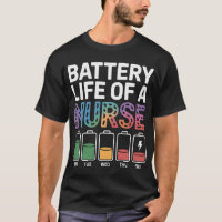 Funny Nurse Battery Life Quote Colourful Medical
