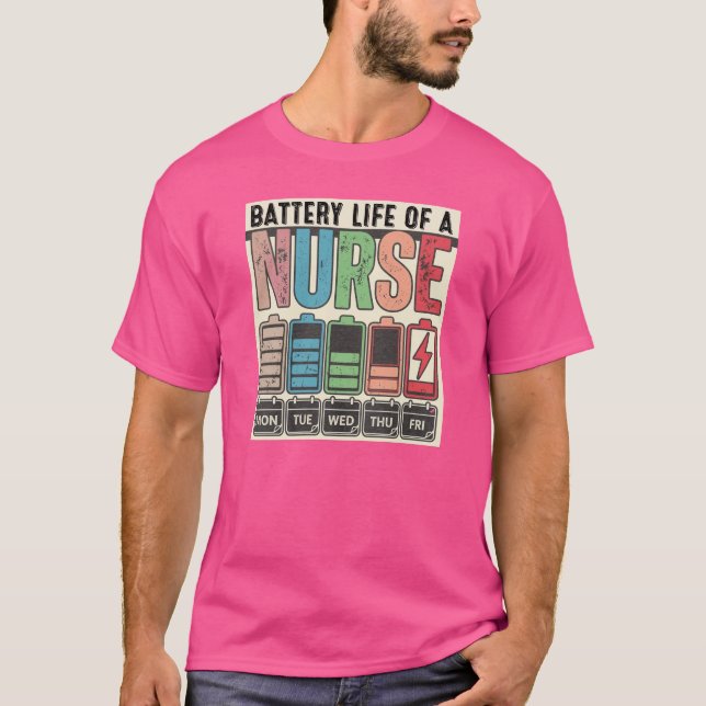 Funny Nurse Battery Life Shirt (Front)