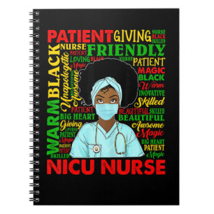 Funny Nurse Black Nurse Black Month History Nursin Notebook
