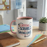 Funny Nurse Caffeine Scrubs Saving Lives Healthcar