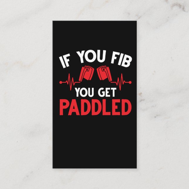 Funny Nurse Cardiology Paramedics Medical Humour Business Card (Front)