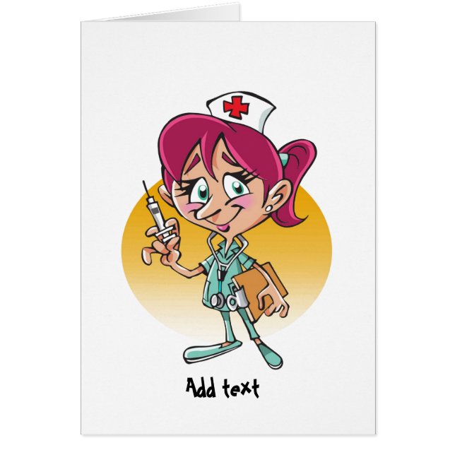 Funny nurse cartoon personalised (Front)
