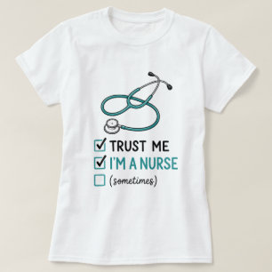 Funny Nurse Checklist T-Shirt   Cute RN Humour Tee