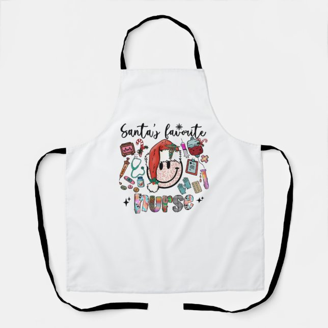 Funny Nurse Christmas Nursing Xmas Holiday   Apron (Front)