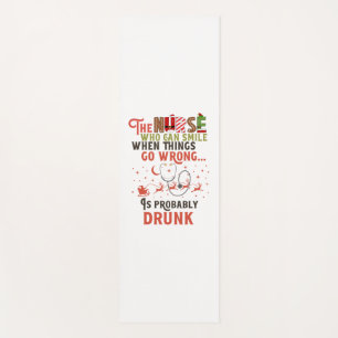 Funny Nurse Christmas Pun Quote Hilarious Yoga Mat