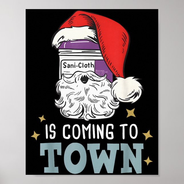 Funny Nurse Christmas Rn Tech Medical Istant Holid Poster (Front)