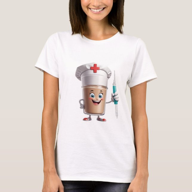 Funny Nurse Coffee Cup Tee (Front)
