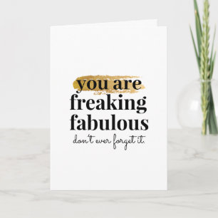 Funny Nurse Freaking Fabulous Modern Thank You Card