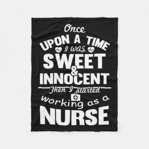 Funny Nurse gift ideas design for nurse Fleece Blanket