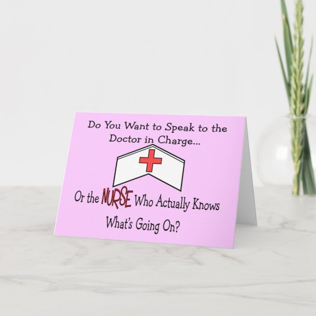 Funny Nurse Gifts Card (Front)