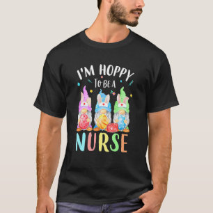 Funny Nurse Gnomes Easter Day  Bunny Eggs Rn Icu C T-Shirt