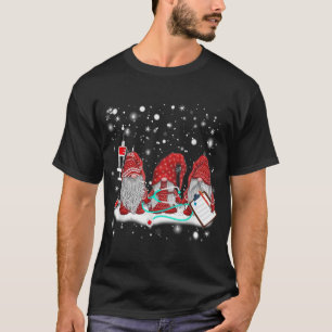 Funny Nurse Gnomes Santa Christmas Light Nursing L T-Shirt