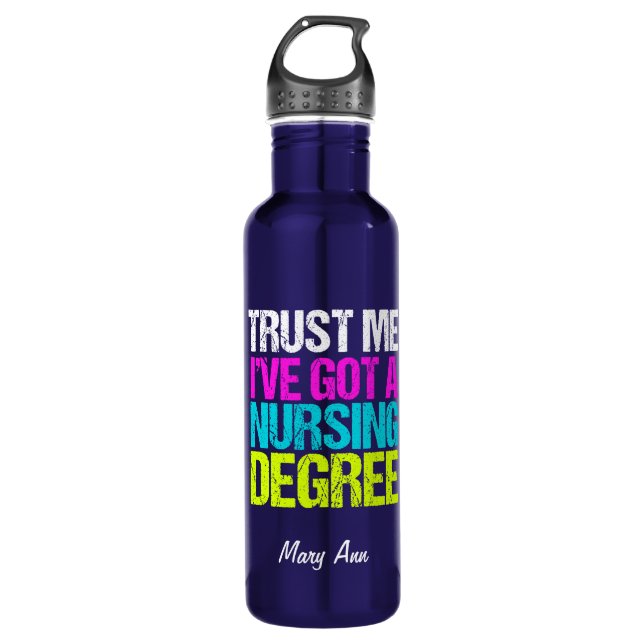 Funny Nurse Graduate 710 Ml Water Bottle (Front)