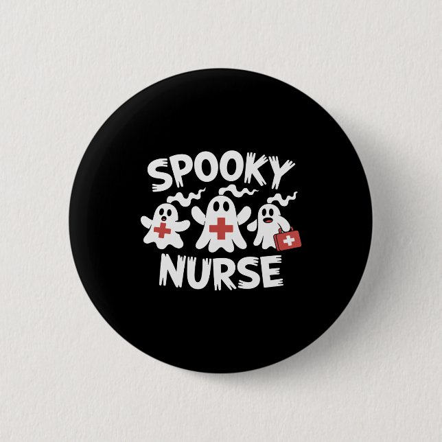 Funny Nurse Halloween 6 Cm Round Badge (Front)