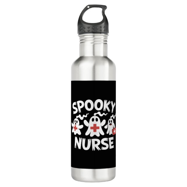 Funny Nurse Halloween 710 Ml Water Bottle (Front)