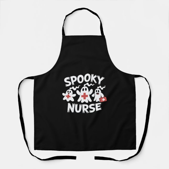 Funny Nurse Halloween Apron (Front)