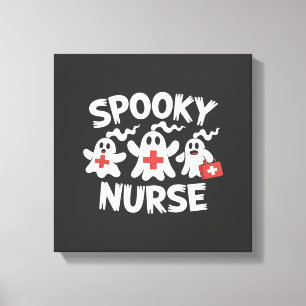 Funny Nurse Halloween Canvas Print