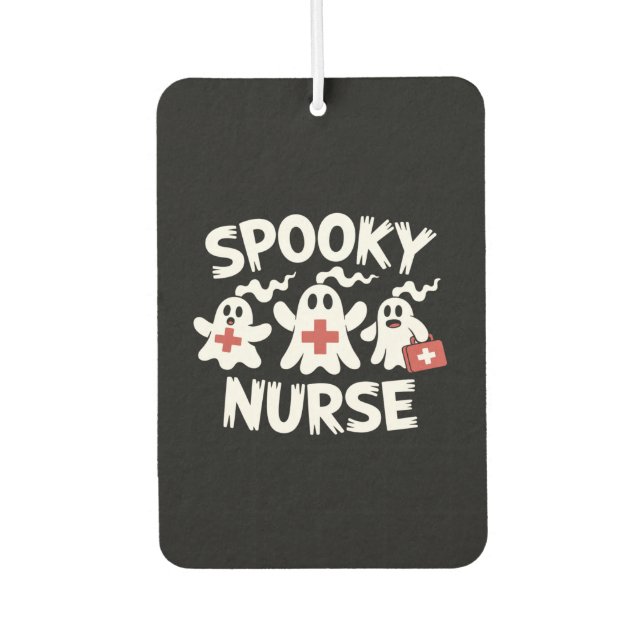 Funny Nurse Halloween Car Air Freshener (Front)
